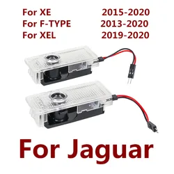 2Pcs For Jaguar XE FTYPE F TYPE F-TYPE XEL LED Car Door Welcome Courtesy Warning Ghost Shadow Logo Projector Light Accessories