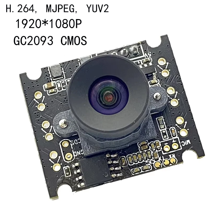 2MP Full HD1080P H.264 USB Camera Module Free drive 30FPS with 90 Degree without Distortion Lens for Machine Vision