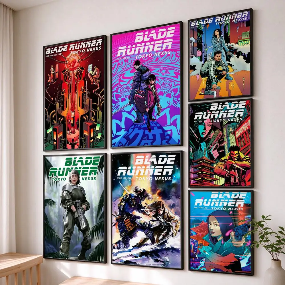manga Blade Runner Tokyo Nexus Poster Poster HD Waterproof Self-Adhesive Art , Wall Decor Art Print for Bedroom,Decoration Gift