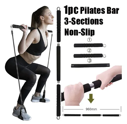 

Multipurpose Fitness stick Pilates Bar Yoga Rally Rod Tensioner Auxiliary equipment Back trainer