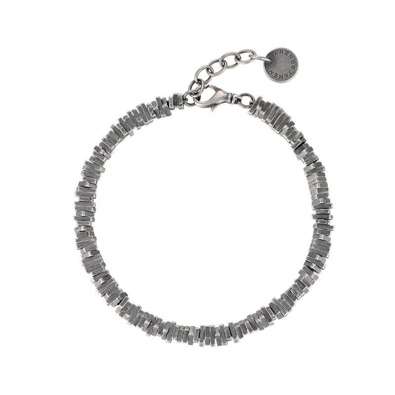 925 Sterling Silver Bracelet Adjustable Size Rope Chain Irregular Squares Bracelet for Men Party Simple Domineering Gift Jewelry