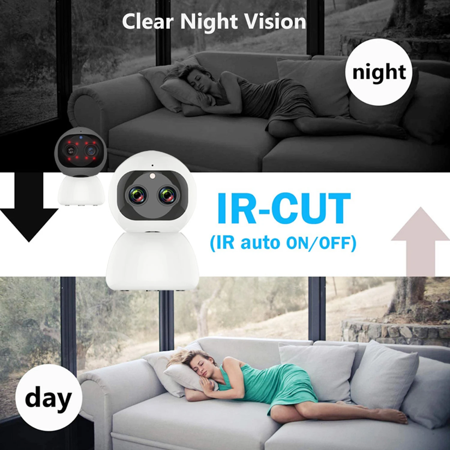 Ip Camera Wifi Camera Verrekijker Hd Camera Roterende Camera Home Security Smart Systeem Dome Camera