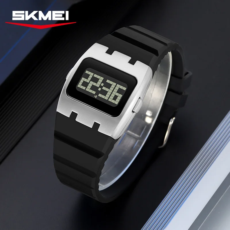 Skmei relógio eletrônico original à prova de água luminoso digital wriswatch para homem moda cronógrafo calendário despertador 2415