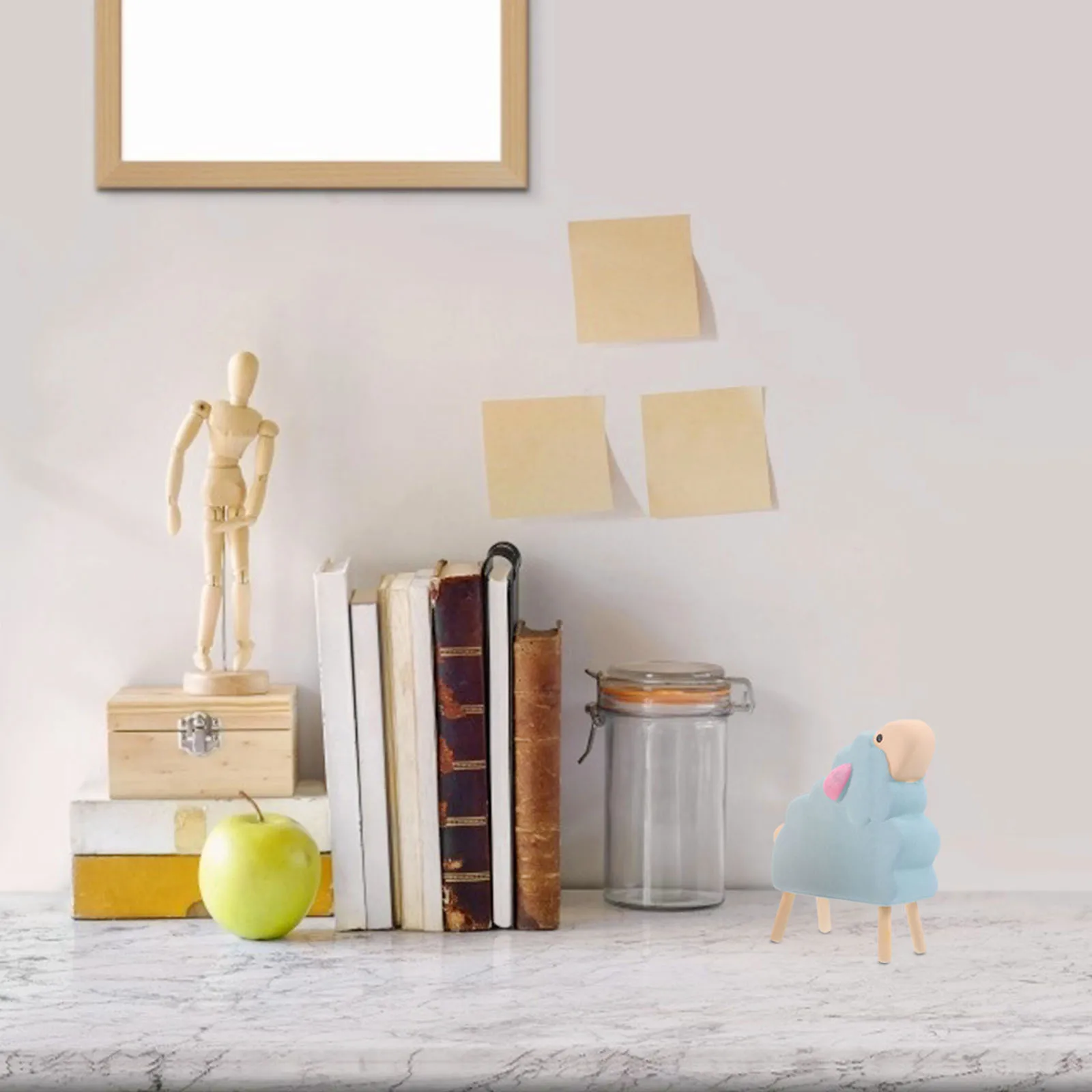 

2Pcs Creative Ceramic Sheep Decor Delicate Animal Ornaments for Home Desk Decoration Premium Wood Base Interior Design Gift