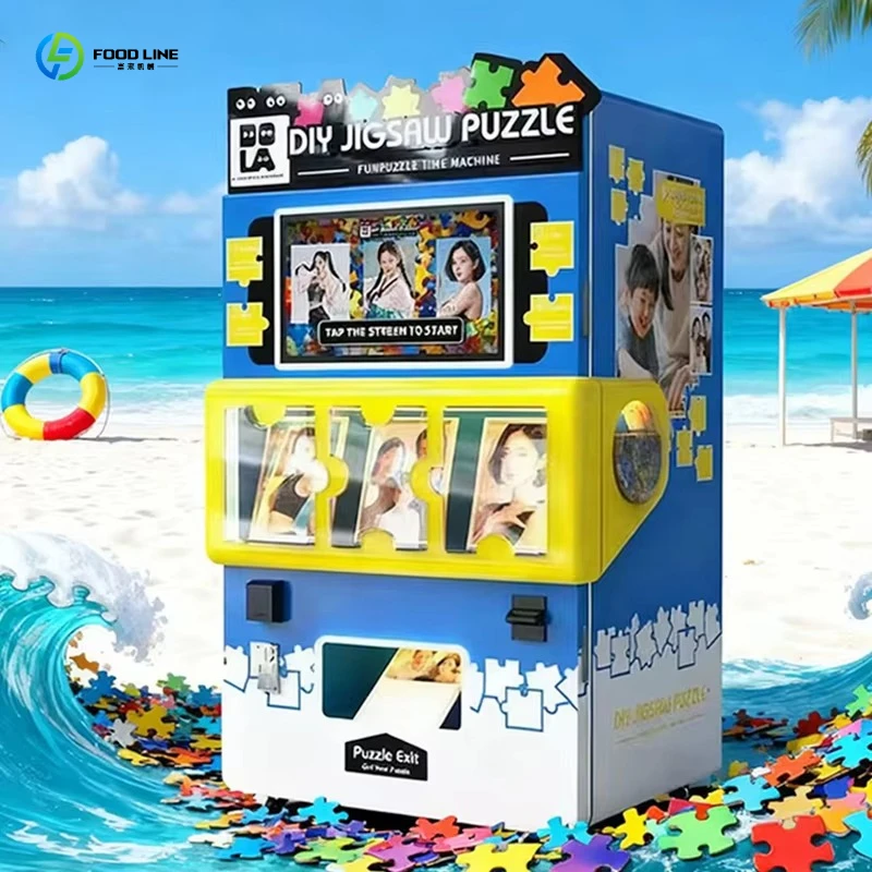 2026 New Jigsaw Vending Machine Touch Screen DIY Picture Puzzle Cash & Coin Payment for Lobby Customized