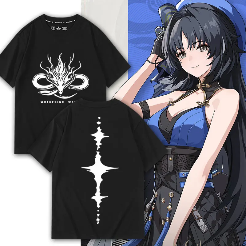 

Men's T-shirt Wuthering Waves Merch Funny Tshirt Men Summer Casual Male T Shirt Hipster Hip-hop Tee Shirt Homme Streetwear