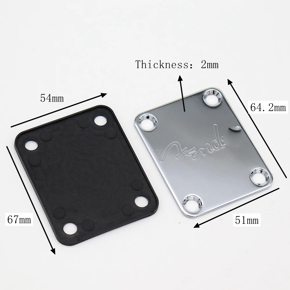 1 ชุดคอกีตาร์ไฟฟ้าพร้อมสกรูสําหรับกีตาร์ ST TL,Jazz Bass Replacement สีดํา