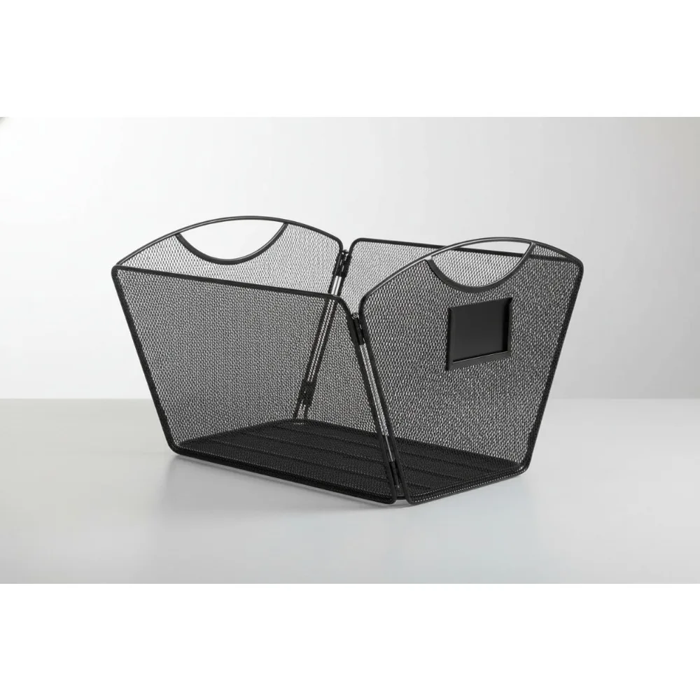 

Складной настольный органайзер для файлов со стальной сеткой, портативное хранилище размером с ручками для офиса и домашнего использования