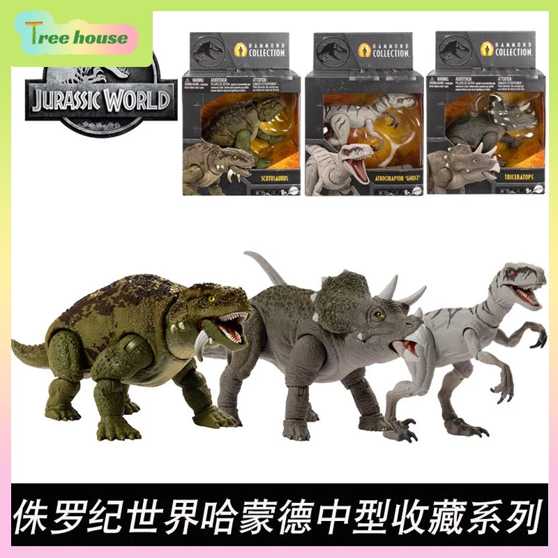 

Jurassic World Anime Figure Hammond Medium Sized Collection Velociraptor Allosaurus Dinosaur Model Children'S Male Toy