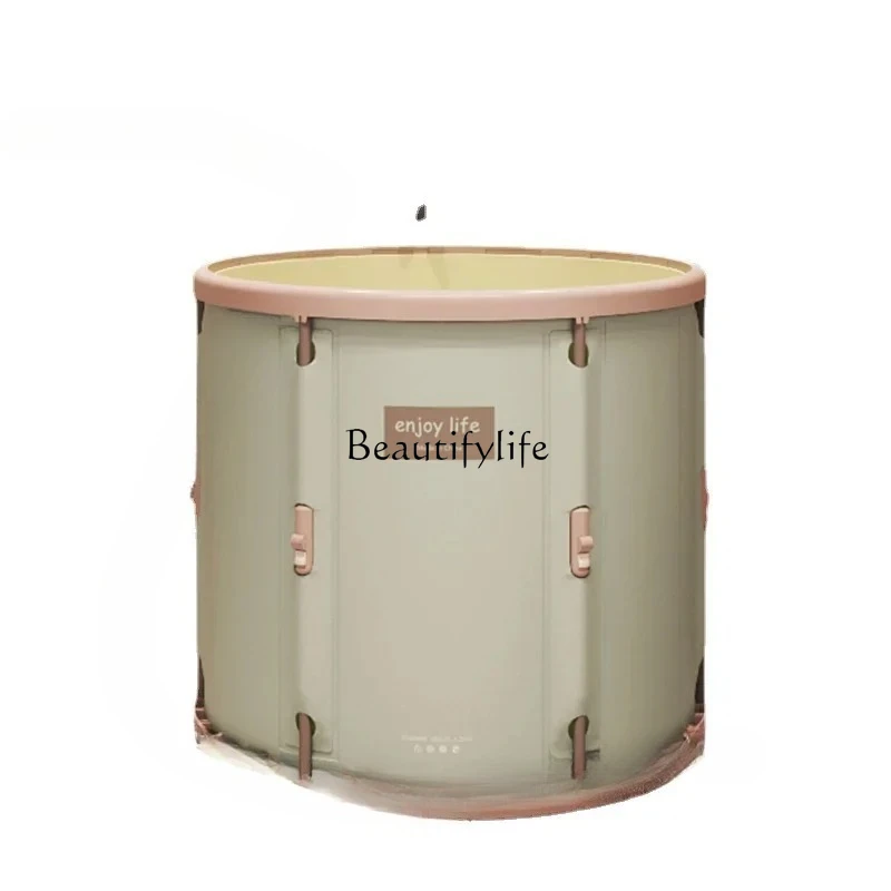 

Folding Adult Bathtubs Household Bath Barrel Whole Body Sweat Steaming Dual-use Bathing Buckets Large Capacity