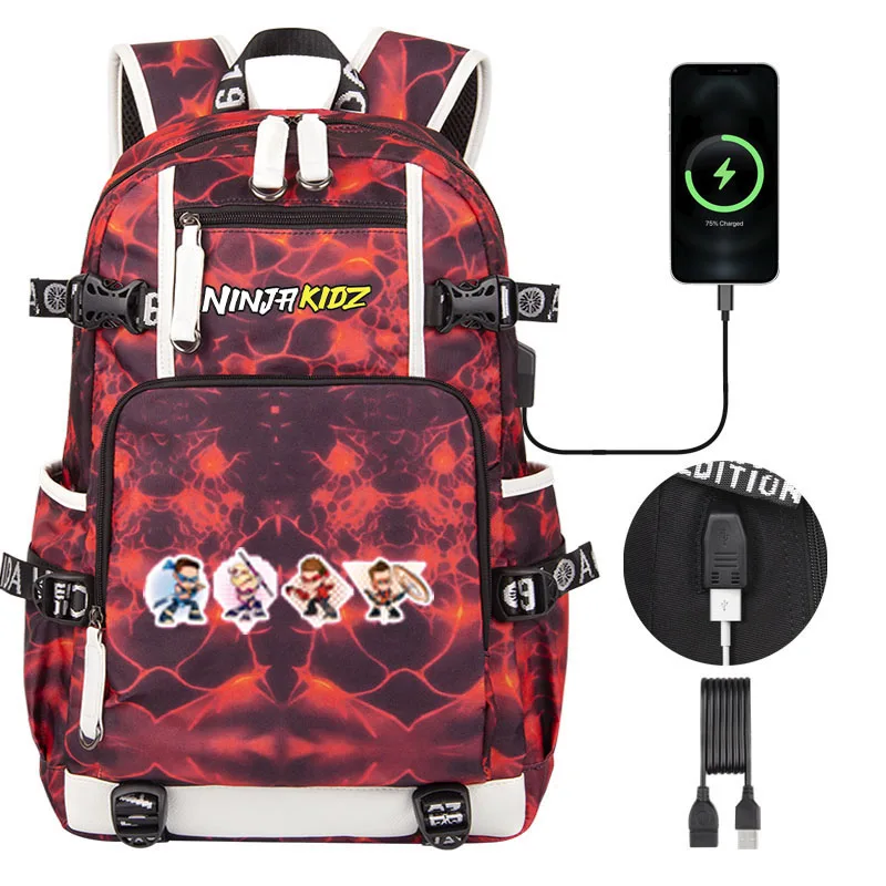 

Large Capacity NinjaKidz Kids Print backpack elementary school students high quality Boy Girl Schoolbag teen laptop travel bag