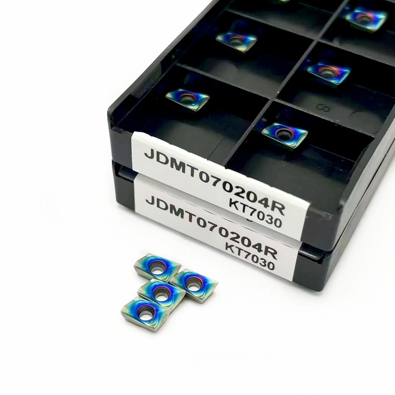 Hoja de carburo especial de acero nano-azul, 10 piezas, JDMT070204, KT7030, JDMT070208, KT7030, JDMT070208R, KT7030