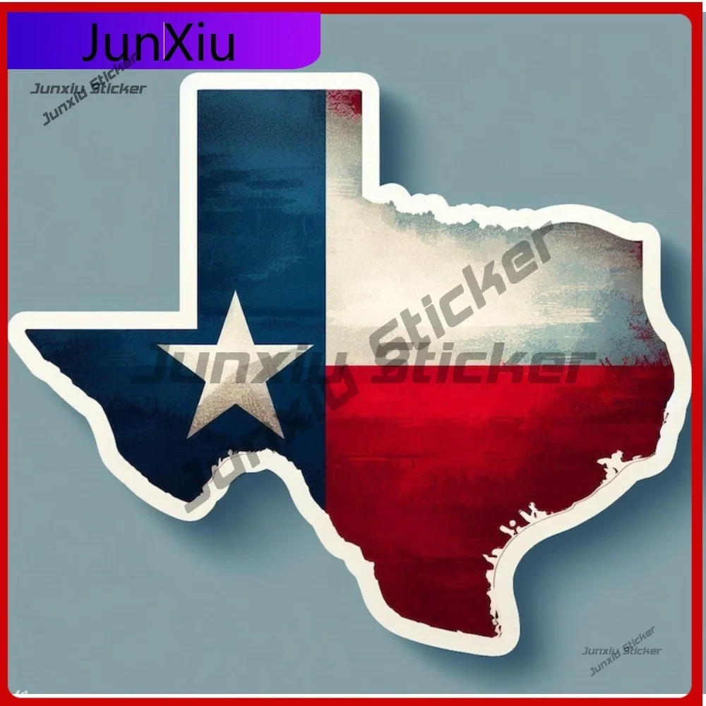 

Unique State Of Texas And Flag Waterproof UV Resistant Vinyl Sticker Decal Exterior Stylish Surface Durable Sunproof