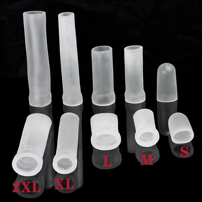 Sleeves For Penis Vacuum Cup Glans Cap Adult Supplies Silicone Genital Sleeve Clamping Kit Penis Enlargement Stretcher Extender