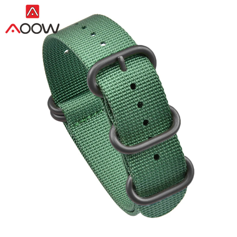 Heavy Duty Nylon Strap 20mm 22mm Woven Fabric Watchband Stainless Steel Ring Buckle Men Replacement Belt Band for Casio