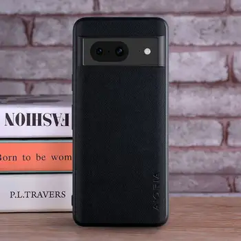 Luxusní textilní kožené pouzdro pro Google Pixel 8 Pro 7 7A 6 6A 5 5A 4 XL 4A 5G Měkké TPU s pevným PC materiálem 3v1 Kryt telefonu 10 nejlepší prodej pouzdro pro Pixel 4a - №1