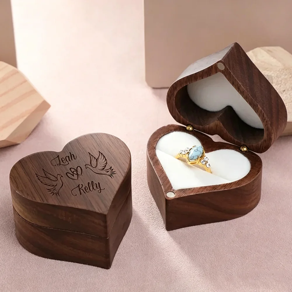 1 Buah Kotak Cincin Kayu Walnu - Wood Ring Blank ulasan dan harga