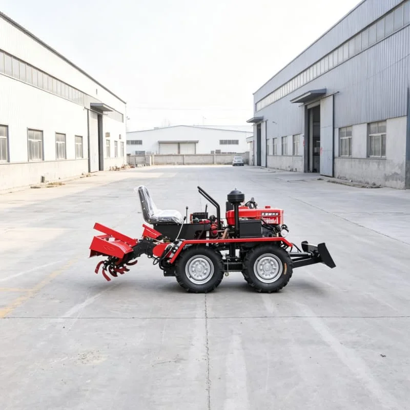 

Customized Wheeled 4WD Rotary Tiller, Durable Wheeled Mini Tiller, Upgraded High-efficiency Four-wheel Ride-on Rotary Tiller