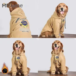 Miflame 2022 Winter Warm Big Dog Sweater Golden Retriever Labrador German Shepherd Cute Printed Pet Dog Hoodie Large Dog Clothes