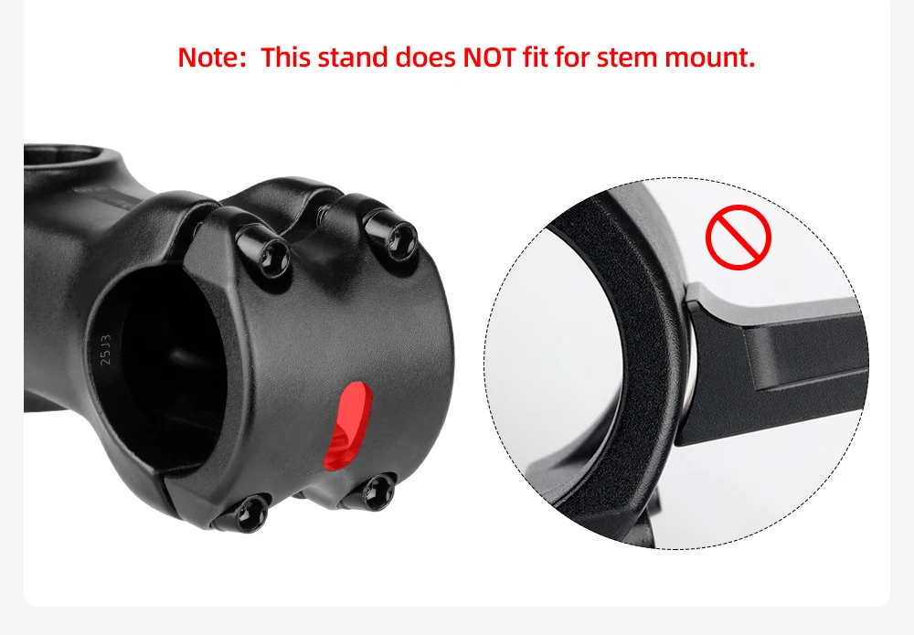 Deemount Extended Stem Holder für Specialized Roval Rapide Cockpit, passend für Garmin 1050 Wahoo ACE Magene GoPro Mount Bracket Holder – Detail 2