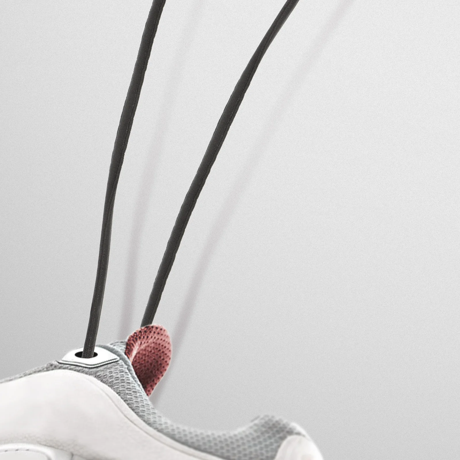 4 Paar kostenlose elastische weiße Schnürsenkel Sport tieless für Erwachsene Turnschuhe weiße Kinderschuhe rund