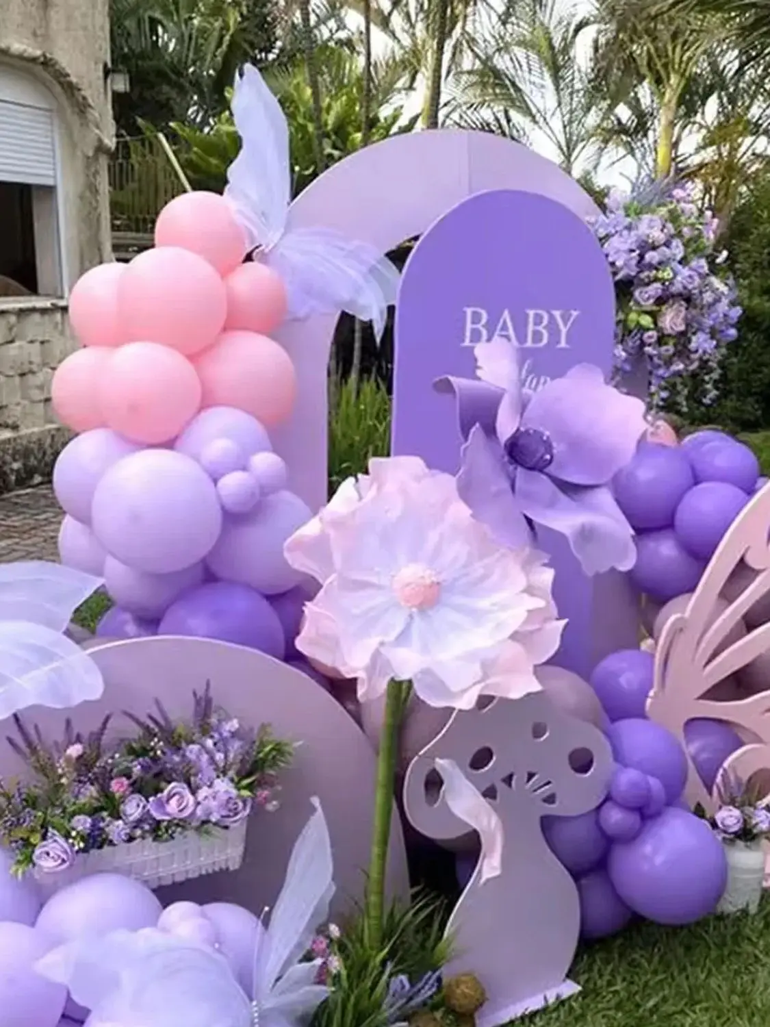 42 stuks roze en paarse feestballonnen metallic roze rood paarse latex ballonnen voor meisjes verjaardag bruiloft feestdecoraties - afbeelding 2