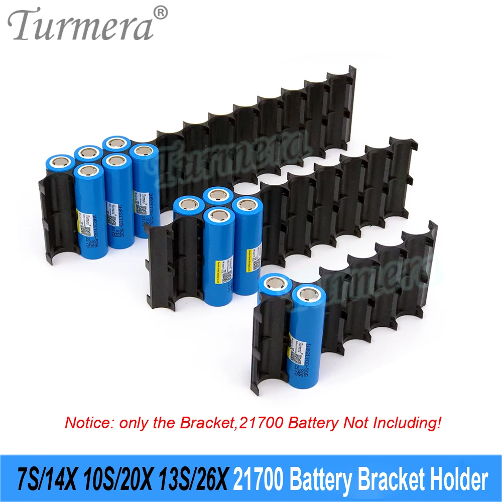 Turmera 18650 21700 Battery Holder 5S 7S 10S 13S Bracket Spacer Assemble for 12V 36V 48V Electric Bike or E-scooter Battery Use