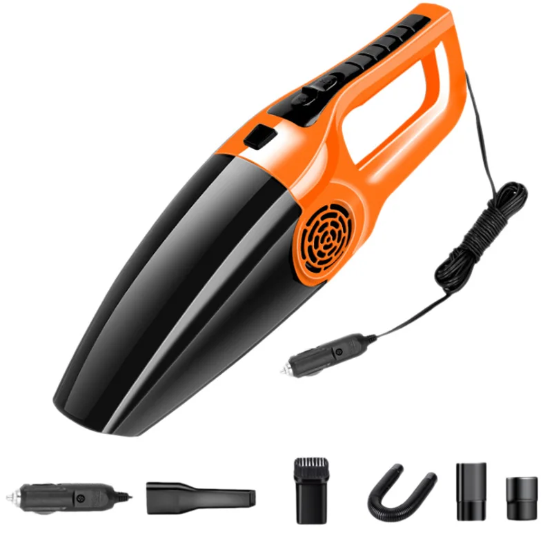 

Mini 120W Car Vacuum Cleaner 3600Mbar Suction Wet & Dry Use Power Handheld Portable Vacuum Black&Orange