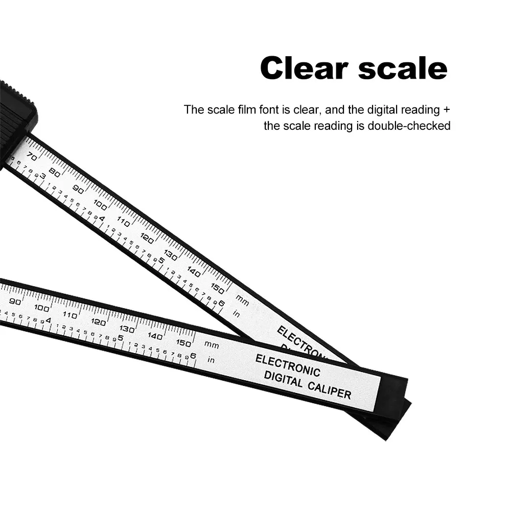 150mm Electronic Digital Caliper ABS Vernier Caliper High Precision Digital Display Ruler Micrometer Measuring Tool