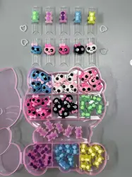 Nuevo otoño Halloween esqueleto resina joyería gemas caja conjunto moda calavera oso Kawaii 3D otoño decoración de uñas suministro de dijes