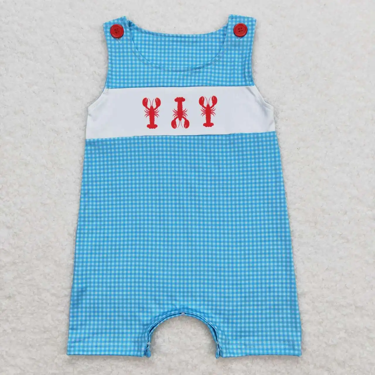 Wholesale Baby Boy Romper Toddler Summer Short Sleeves Balloon Bubble One-piece Newborn Kids Children Buttons Clothing