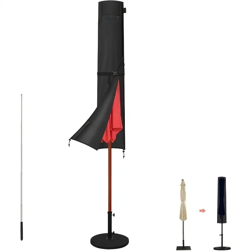Multi Size Garden Parasol Cover, Heavy-Duty Waterproof Anti-UV Outdoor Patio Umbrella Protector, Windproof Dust Resistant Large - view 6