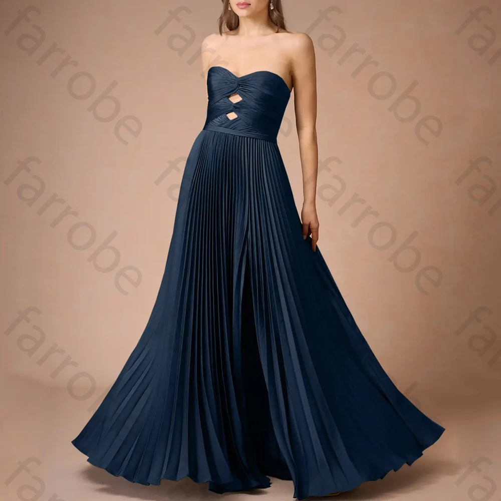 Eleganckie sukienki wieczorowe bez rękawów z odkrytymi ramionami, seksowne sukienki bez pleców, wykwintne, wysokiej jakości suknie balowe dla kobiet, szyte na miarę.