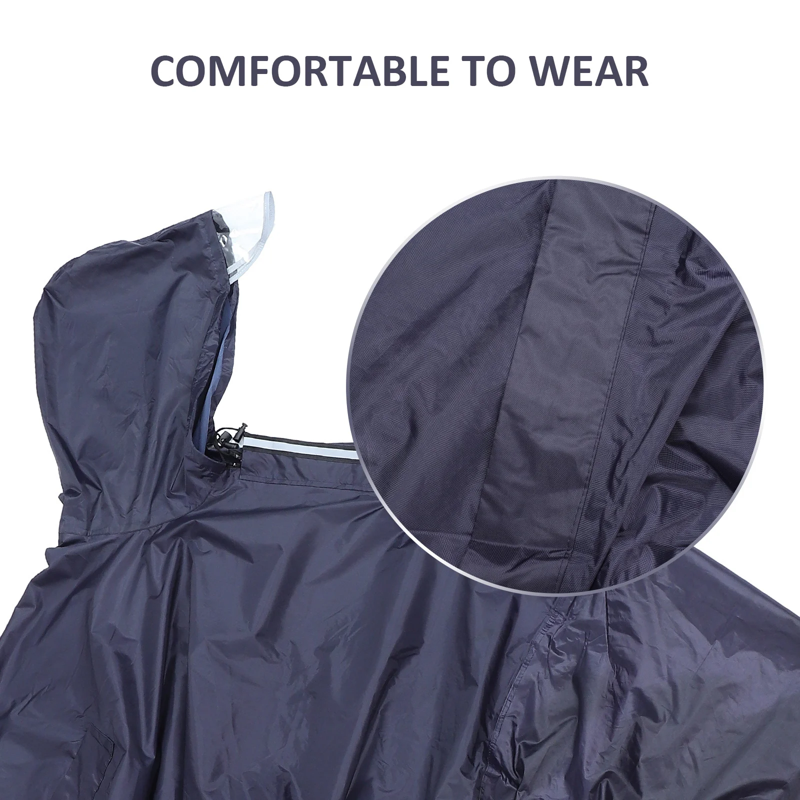 

1Pcs Wheelchair Raincoat Reflective Lightweight Waterproof Hooded Poncho Portable for Outdoor Elder Disabled Camping Hiking
