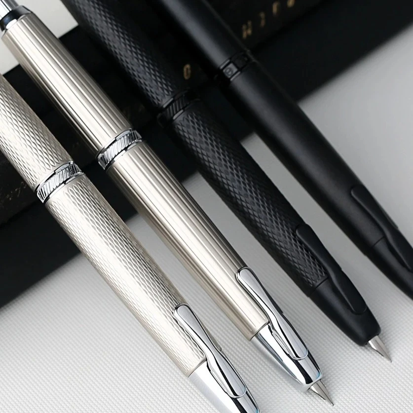 

2026 Newest Majohn A1 Press Fountain Pen Fish Scale Pattern EF/F Nibs Writing Ink Pens for Business Office School Supplies Pens
