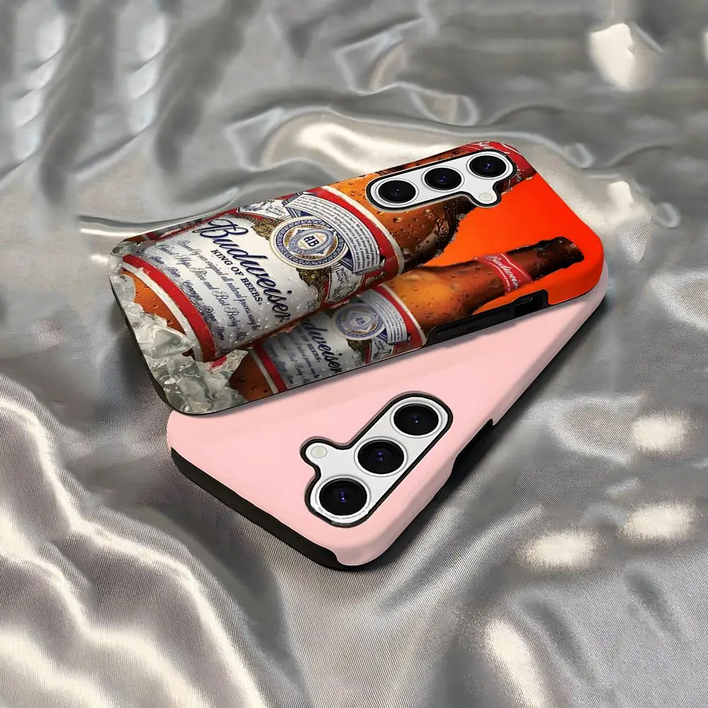 Чехол для телефона Budweiser для Samsung S25 Ultra S21 S22 S23 FE S24 Plus A56 A36 A16, глянцевый чехол 2 в 1