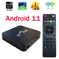 MX-Pro Smart TV Box 4K HD Android 11 Amlogic S905 Quad-Core 4G/5G WiFi de doble banda reproductor multimedia de vídeo 3D decodificador de cine en casa