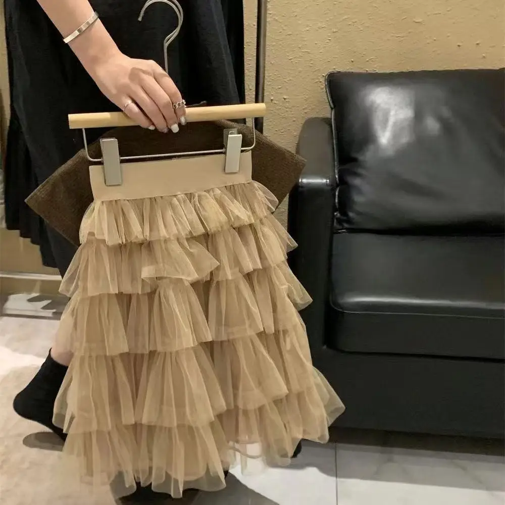 

Summer 2026New Girls Open Back T-shirt Set Korean Edition Girls Cake Skirt Gauze Skirt Set Children's Baby Clothes Two Piece Set