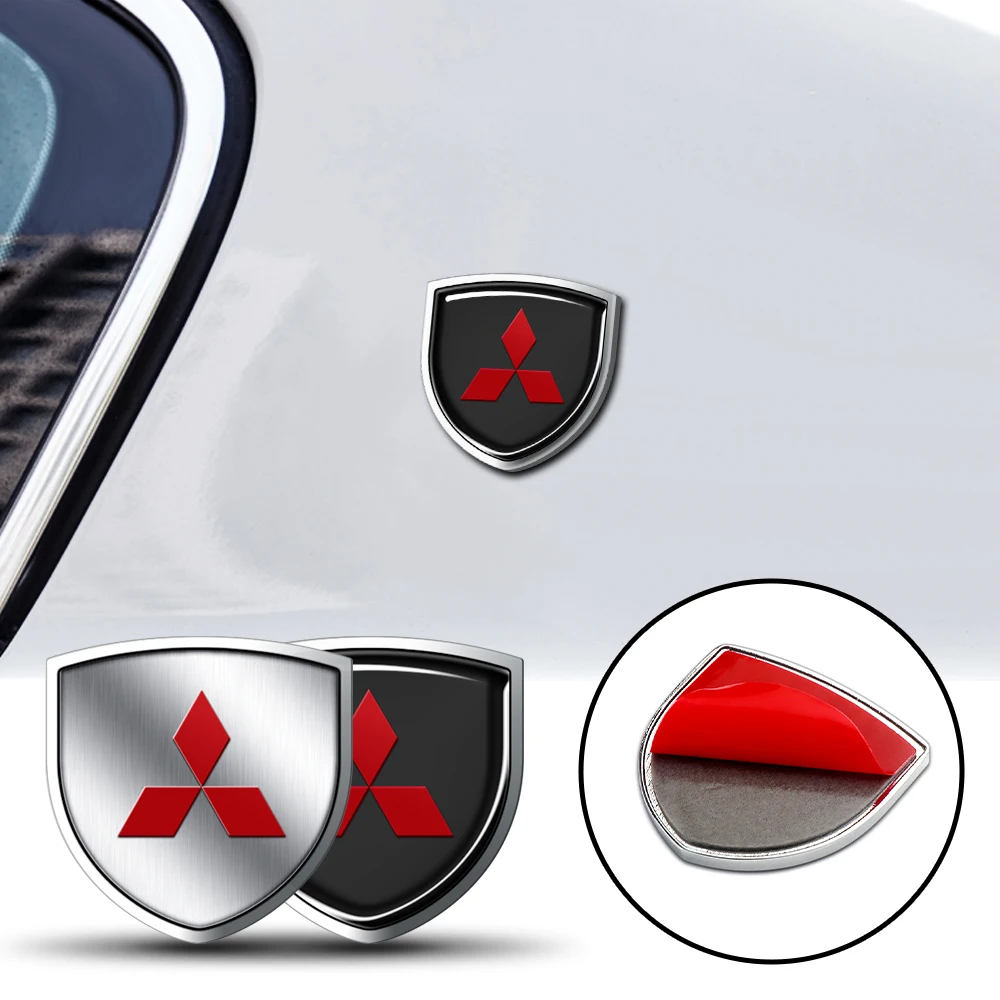 

3D Metal Styling Body Fender Decoration Shield Stickers For Mitsubishi L200 ASX Pajero Sport Outlander Xpander Colt