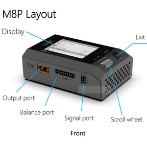 Toolkitrc Multifunktional Signaltest, Ladegerät mit einer Erhöhung der Genauigkeit, Leistung von 600 W, 20A, 5V, 1-8S, M8S Aktualisiert 10 Hauptverkäufe lupa Anstieg - №4