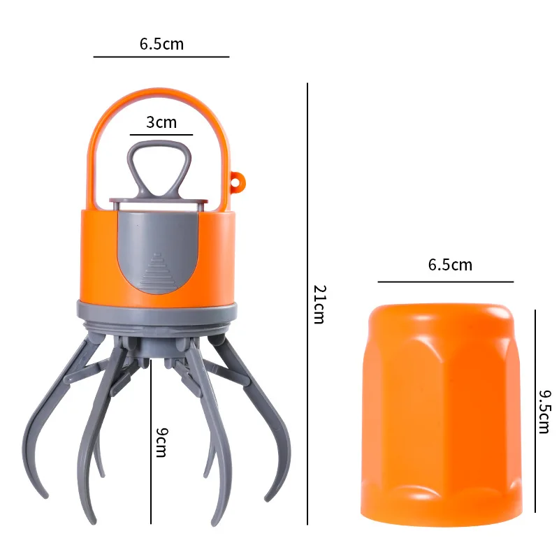Avoid Contact Dog Poop Scooper with Built-in Bag Dispenser Portable Pet Waste Picker Jaw