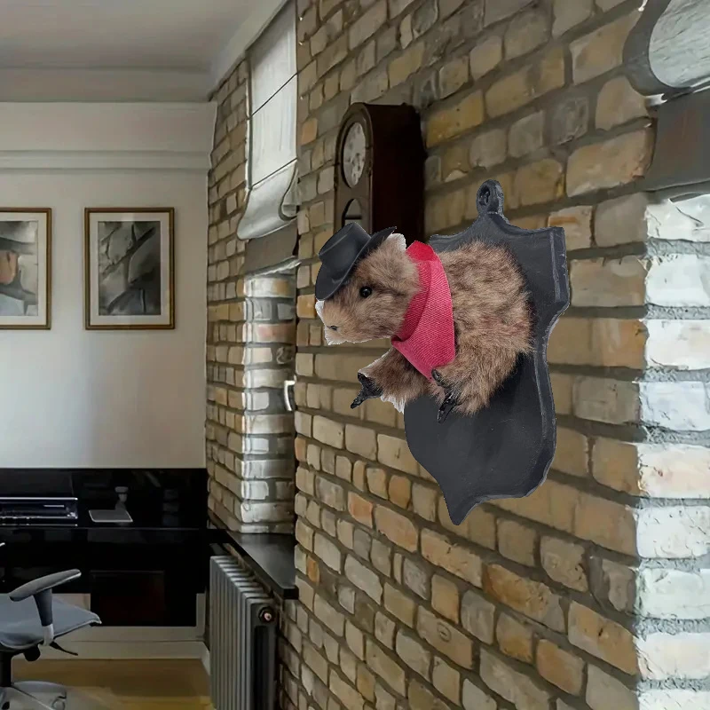 

Ковбойские бандиты, таксидермия, белки, ковбойский хомяк, висит на стену, сад, двор, стена, окно, украшение, орнамент, подарок