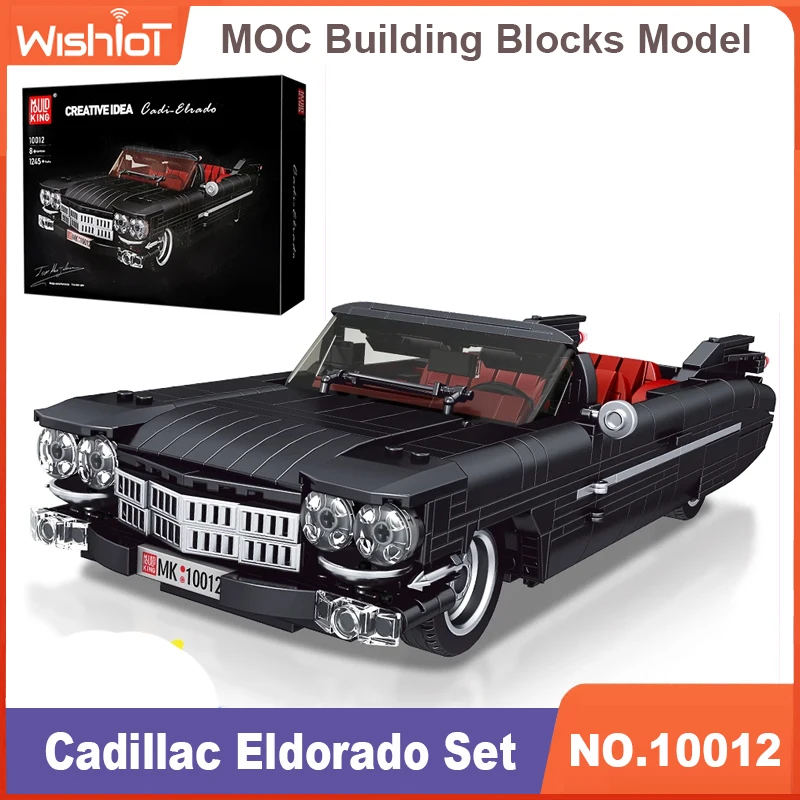 

Mold King 10012, техническая модель автомобиля, игрушки, набор Cadillac Eldorado, строительный блок в сборе, креативный кирпич, детский рождественский подарок