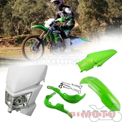 For Kawasaki KLX 450 KLX450R KLX450L KLX450F Dirt Bikes Off Road Bulb Headlight Handlebar Hand Guard Front Rear Mudguar Fender