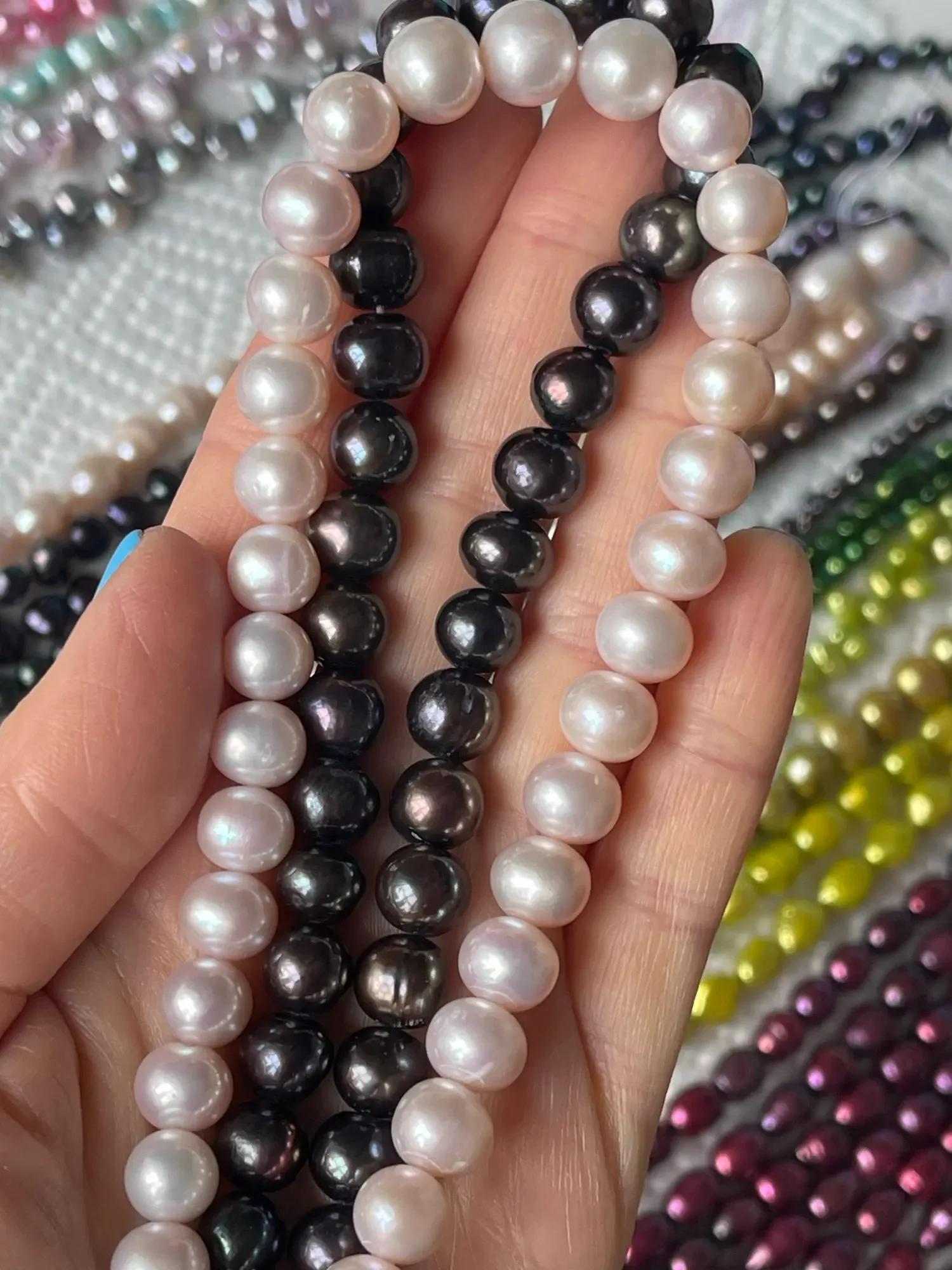 Natural Freshwater Pearl Beads Random Color/Size Irregular Baroque Pearl for Bracelets Necklace DIY Jewelry Making 1 Strand