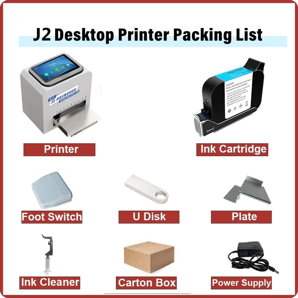 Willita J2 12.7mm Portable Label Printer QR Bar Batch Code Date Number Logo Expiry Date Desktop Inkjet Printer 25 Languages view 6