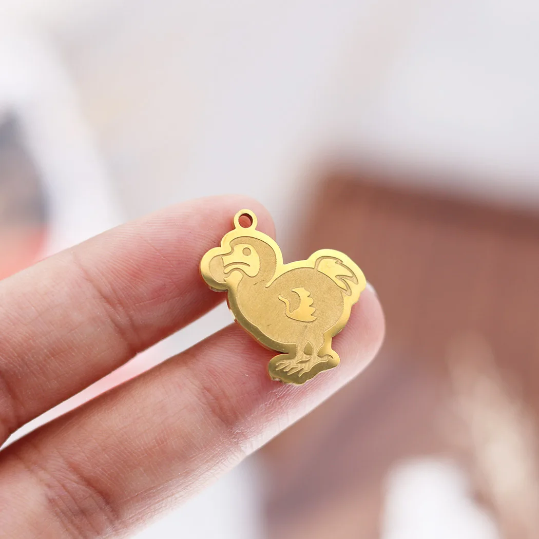 2pcs Cute Extinct Dodo Bird Rubber Charms Pendants for Jewelry Making Necklace Earrings Necklace DIY Handmade Crafts Supplies