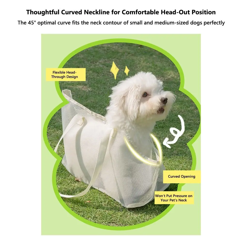 المحمولة شبكة حامل الحيوانات الأليفة حقيبة الكتف Crossbody الصيف استخدام طوي الحيوانات الأليفة حمل تنفس مريحة الكلب حقيبة سفر