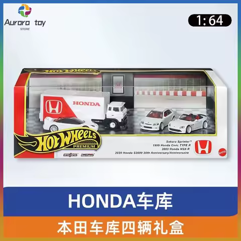 New 1/64 Hot Wheels Premium Honda Garage Series Car Honda Civic Type R NSX-R Model Collectible Toys Custom Birthday Gift
