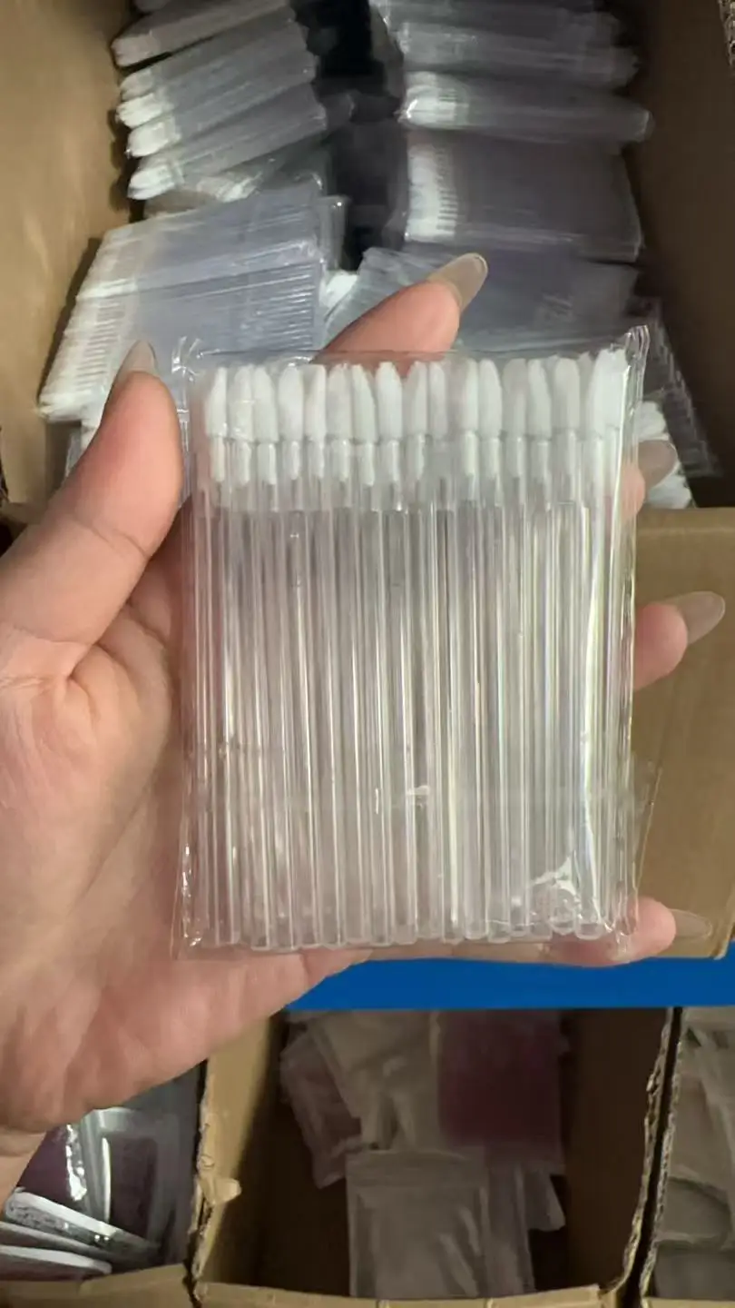 100/300PCS Applikator Zauberstäbe Großhandel Wimpern Verlängerung Werkzeug Schönheit Zubehör Einweg Lippen Pinsel Make-Up Pinsel Lippenstift